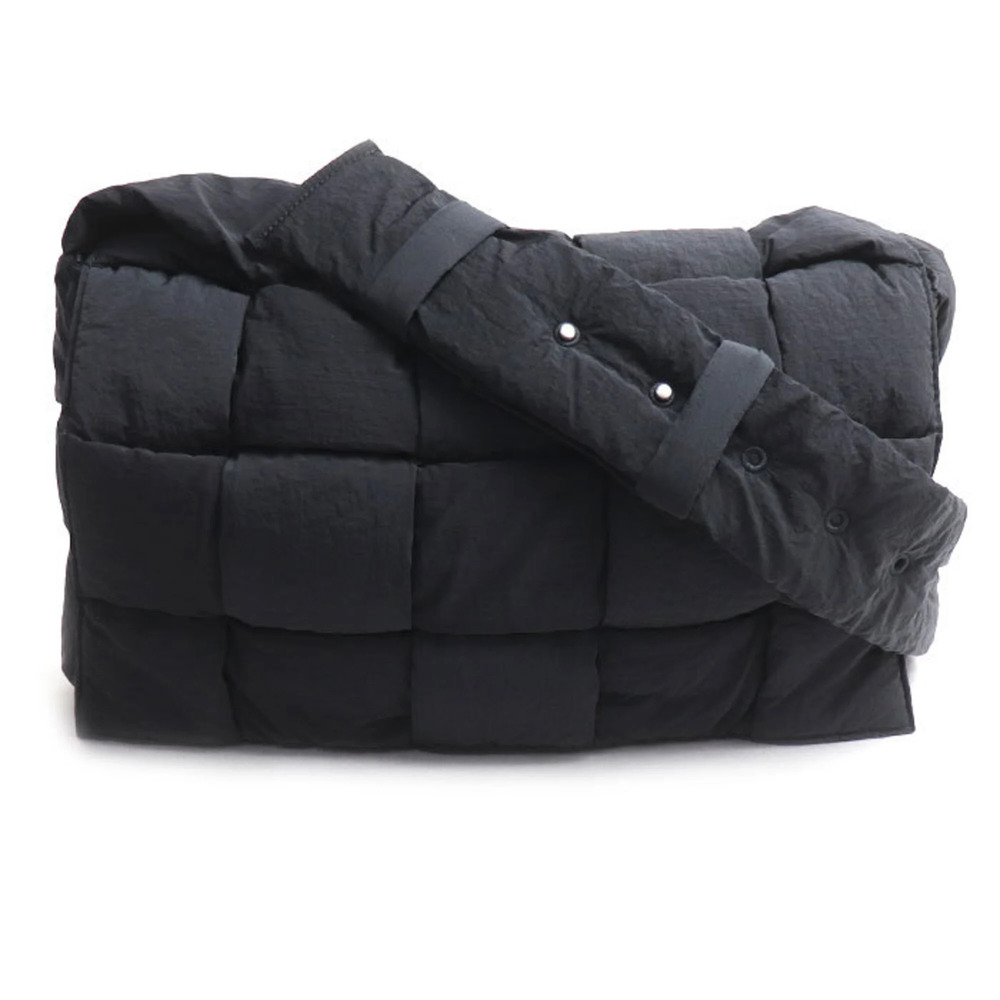 BOTTEGA VENETA Black Intrecciato Shoulder Bag